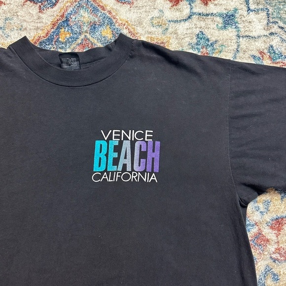 Vintage Venice Beach Spellout Logo T-shirt Large - Picture 4 of 4